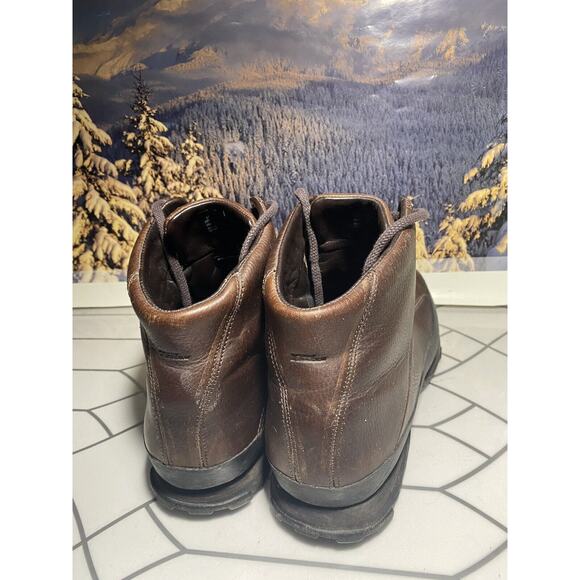 Men’s LL Bean Leather Rubber Hiking Boots, Brown, Size 14 main image 9